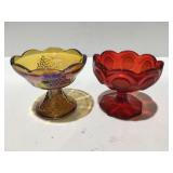 Indiana carnival glass, Fostoria ruby red coin