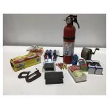 Fire, extinguisher, pencil, sharpener, sterno,
