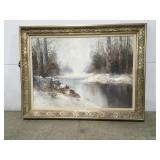 Large wall hanging painting 36ï¿½ x 47ï¿½