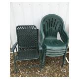 2 Folding & 4 stackable chairs