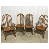 4 Wood dining room chairs