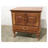 Wood cabinet with drawer