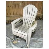 2 Adirondack plastic stacking chairs