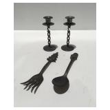 Silver plate holiday fork and spoon in 2000