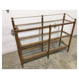 Decorative wood and glass shelf 48ï¿½ x 15ï¿½ x 36ï¿½
