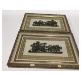 2 Wall hanging metal pictures