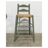 Wood and wicker stool