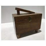 Wood shoeshine box
