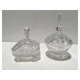2 lead crystal compote /candy dishHeavy