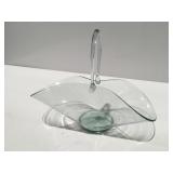 Green glass basket