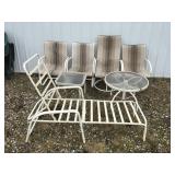 Tables chairs, lounger rough condition