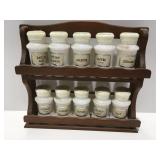 Vintage milk, glass, spice rack