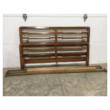 Mid Century Wood and metal frame 55 inch bed