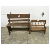 2 doll  benches