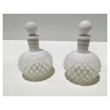 Vintage hobnail glass bottle perfume Decanter