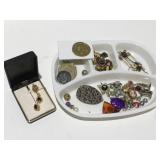 Miscellaneous jewelry, pins, and more