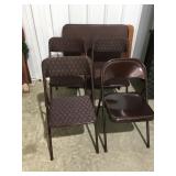 2 card tables and four chairs