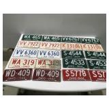 Vintage Ohio license plates Matching sets