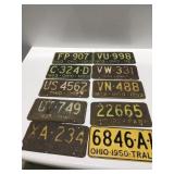 Vintage Ohio license plates