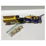 2 collectible toys, Coca-Cola, and Napa