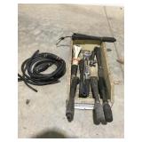 Boat, motor hand control arms and gas hoses