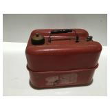 Metal 2 gallon? Boat fuel can.