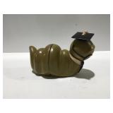 Ceramic weighted bookworm book ends