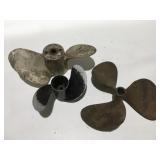 3 boat propellers