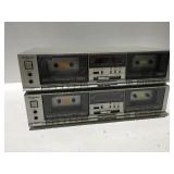 2 Technics RS-B11W stereo double cassette