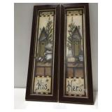 His and hers picture decor