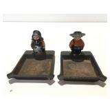 Vintage cast ashtrays