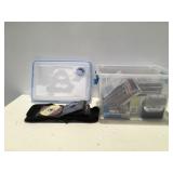 Gospel CDs and cassettes in a tote