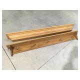 2 Wood shelves 60ï¿½ long