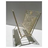 Vintage metal magazine rack