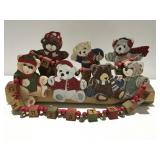 Painted wood Christmas bears decor