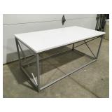 Coffee table, particleboard metal frame 42ï¿½ x 22ï¿½