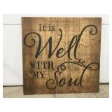 Wood sign 24 1/2ï¿½ x 24