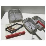 Kabob rack fryer baskets