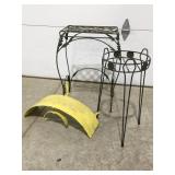 Outdoor plant stands and hose holder