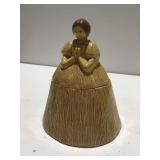 Ceramic corn, husk girl, cookie jar