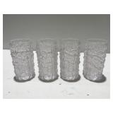 4 frosted plastic 6 inch tumblers