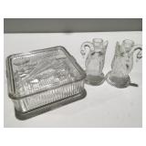 Vintage 8ï¿½ refrigerator dish & 2 swan