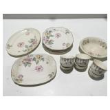 Floral plates, platters bowls