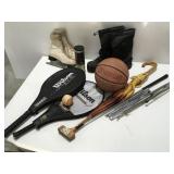 Miscellaneous items, basketball umbrella, tennis