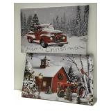 2 Lighted Christmas decor