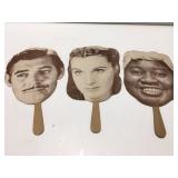 Vintage movie star hand fans