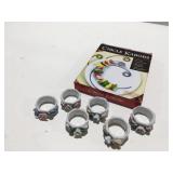 Circle kabobs , floral ceramic napkin rings