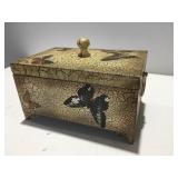 Metal butterfly covered decor box