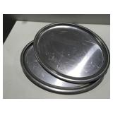 Two metal platters 24 x 20
