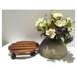 Vase with flowers plant roller